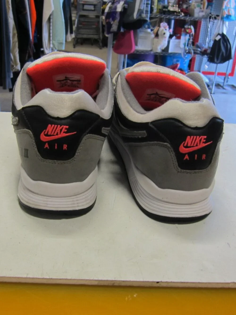 Nike Air Span 2 Men's 12 HotCoral/Wolf Grey/White/Black Shoe's AH8047-005